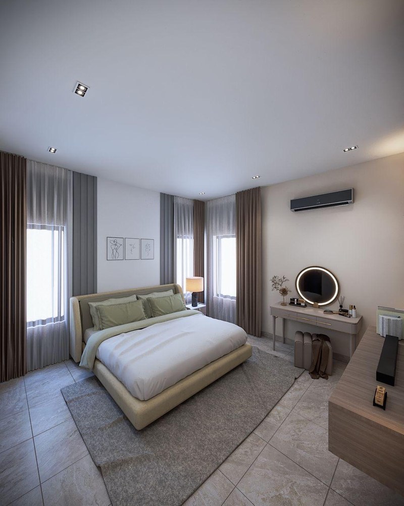 Minimalist bedroom design in Enugwu-Agidi